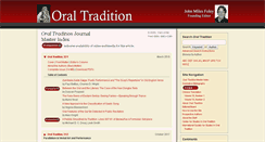 Desktop Screenshot of journal.oraltradition.org