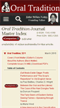 Mobile Screenshot of journal.oraltradition.org